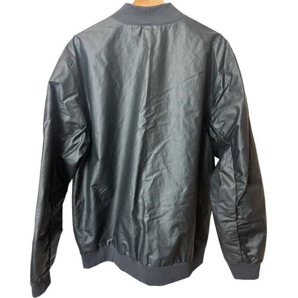 New Balance Black Coated Bomber Jacket Men's Size XL - Picture 2 of 7